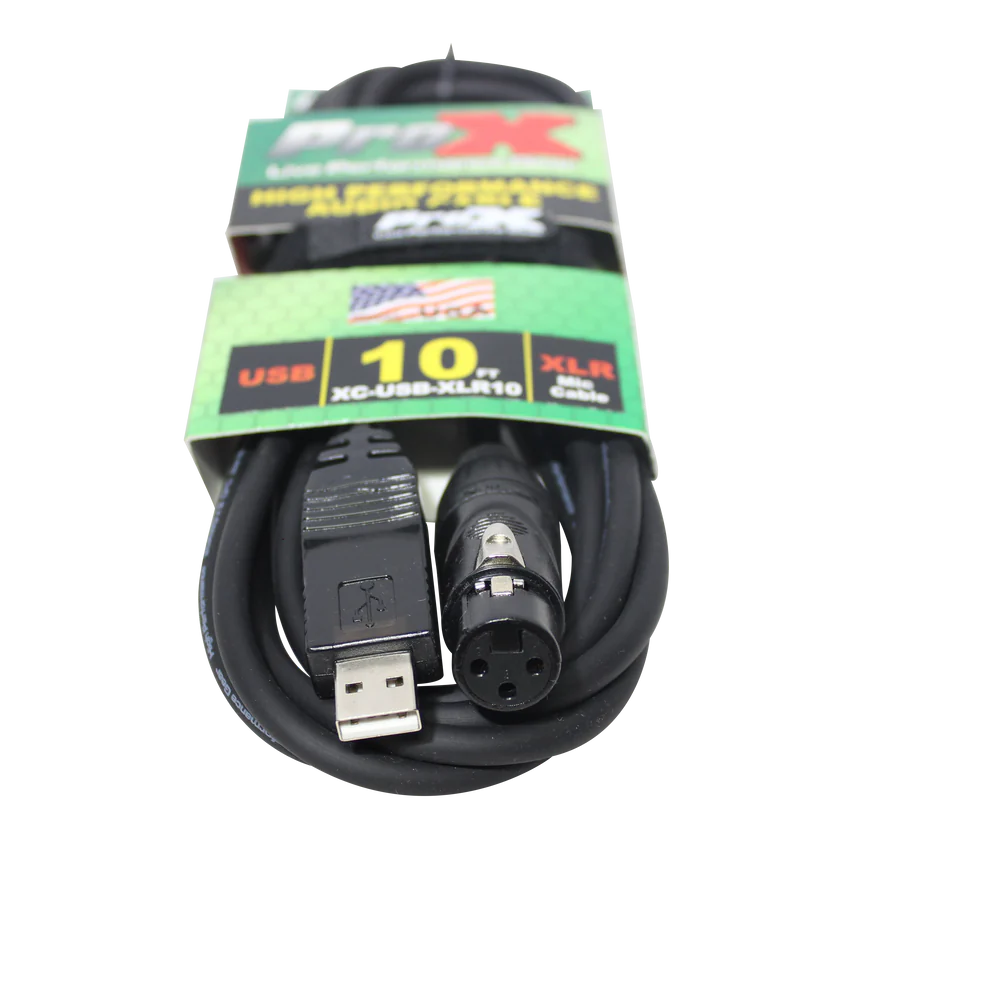 PROX-XC-USB-XLR10 - ProX XC-USB-XLR10 XLR-F to USB High Performance Audio Cable - 10ft