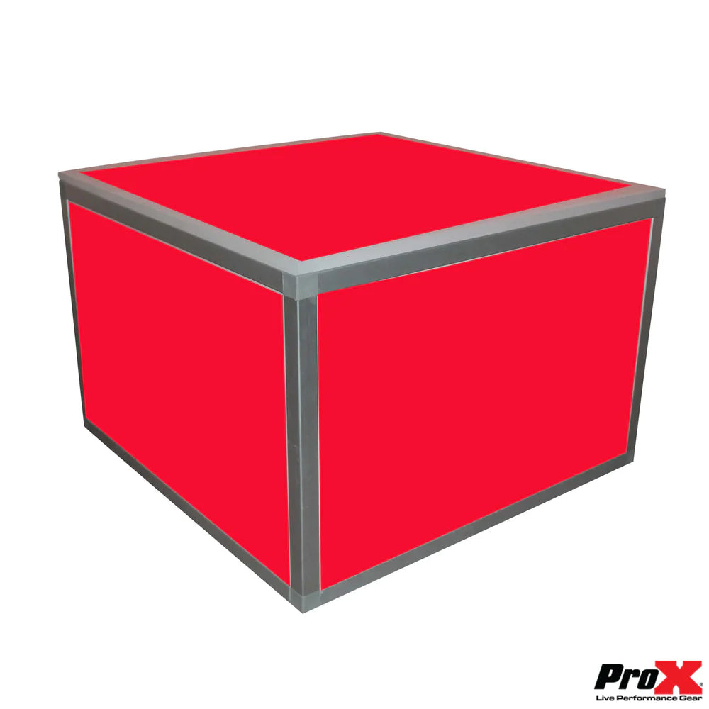 PRO-X- XSA-2X2-16 - ProX XSA-2X2-16 LUMOStage™ 2 Ft X 2 Ft X 16 Inch High Acrylic Platform Riser Section W/Clamps and 2 Side Acrylic Covers