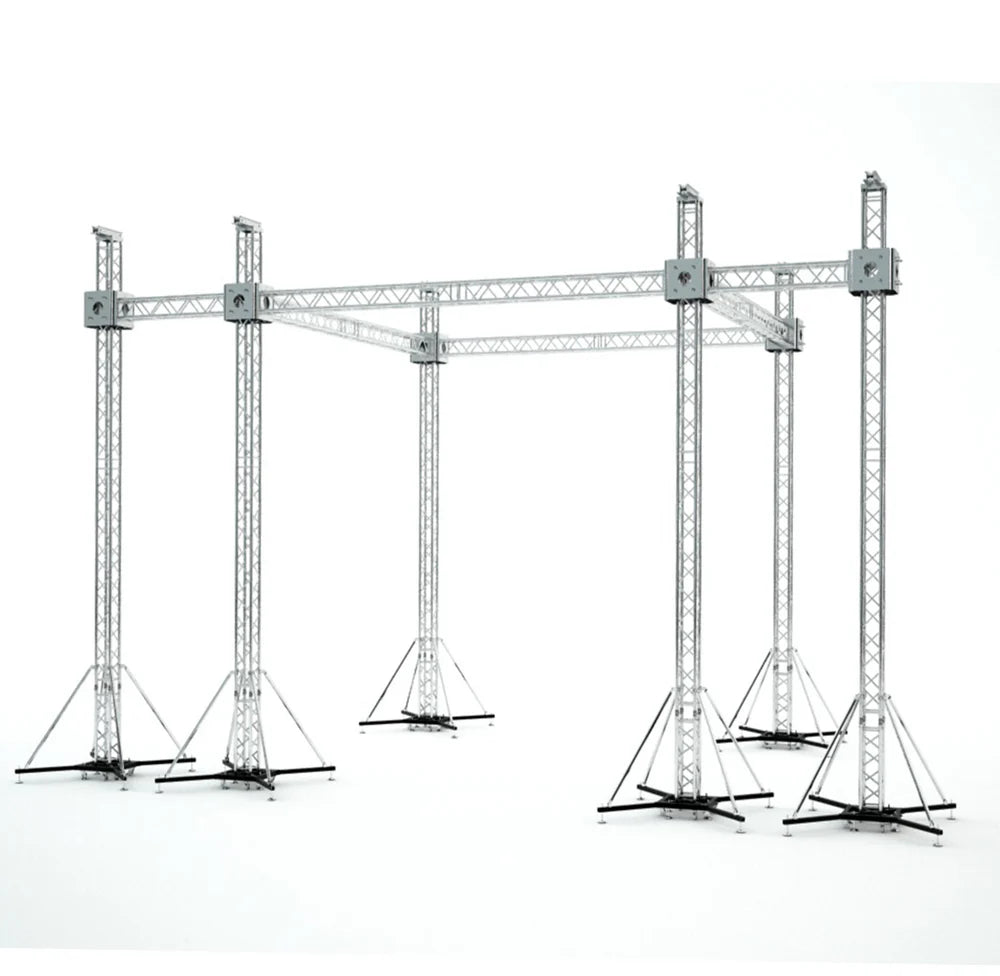 PROX-XTP-GS202023 - ProX XTP-GS202023SPW Flat Stage Roofing System with 7 Ft Speaker Wings and 6 Chain Hoists