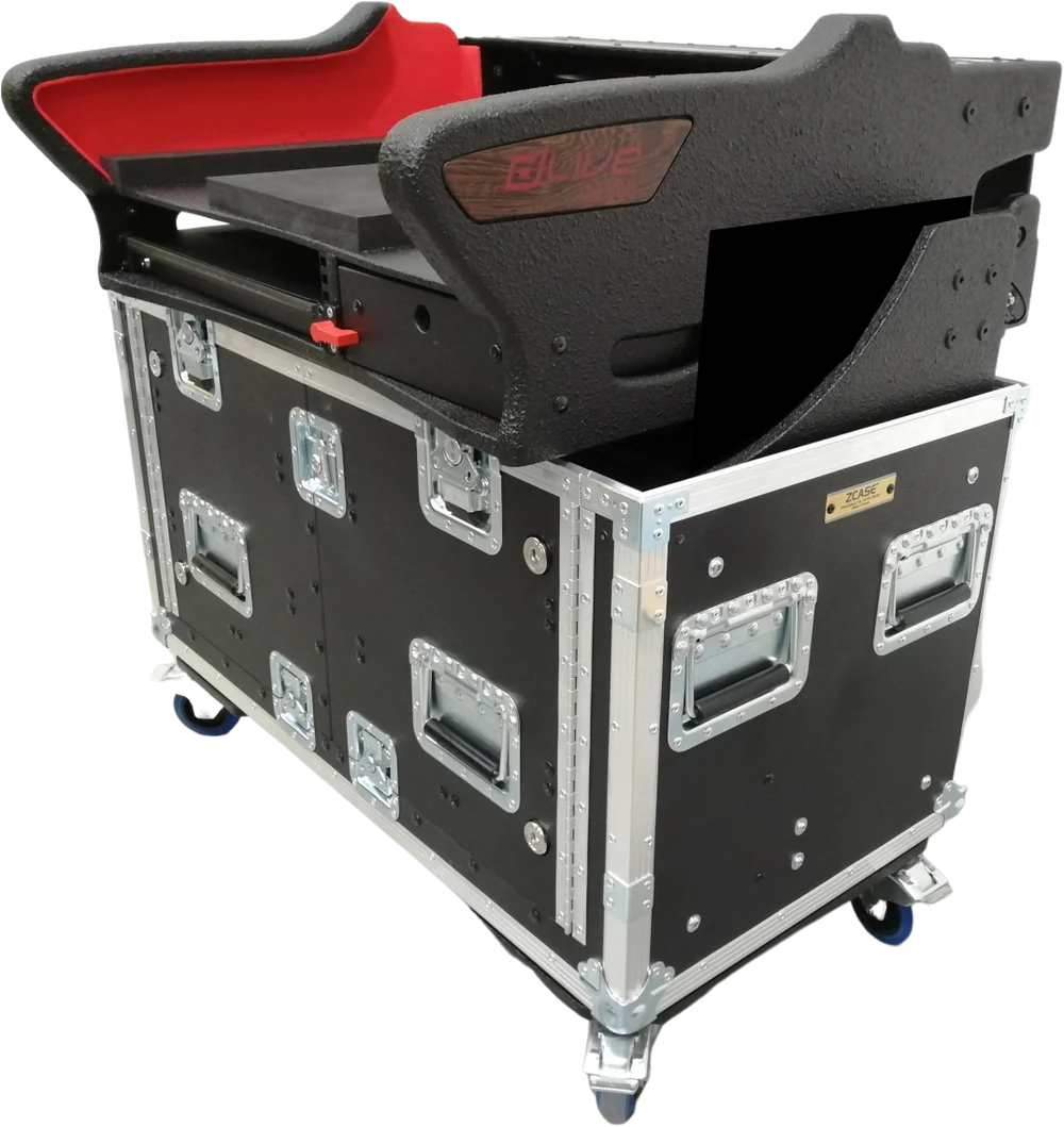 PROX-XZF-AH-C2500 D 2U - ProX XZF-AH-C2500 D 2U For Allen and Heath DLive C2500 Flip-Ready Hydraulic Console Easy Retracting Lifting 2U Rack Space Detachable Case