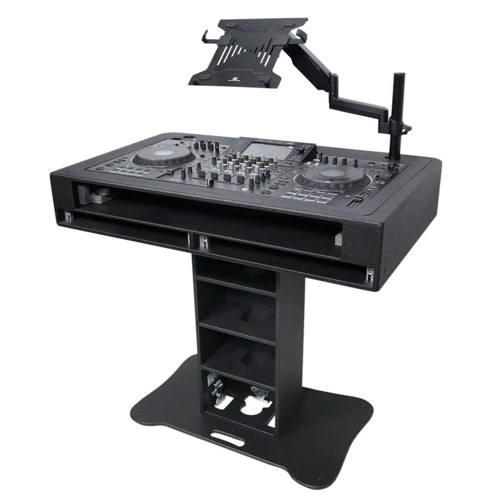 PRO-X- XZF-DJCT BL 2U CASE - ProX XZF-DJCTBL2UCASE Control Tower DJ Podium with Road Cases