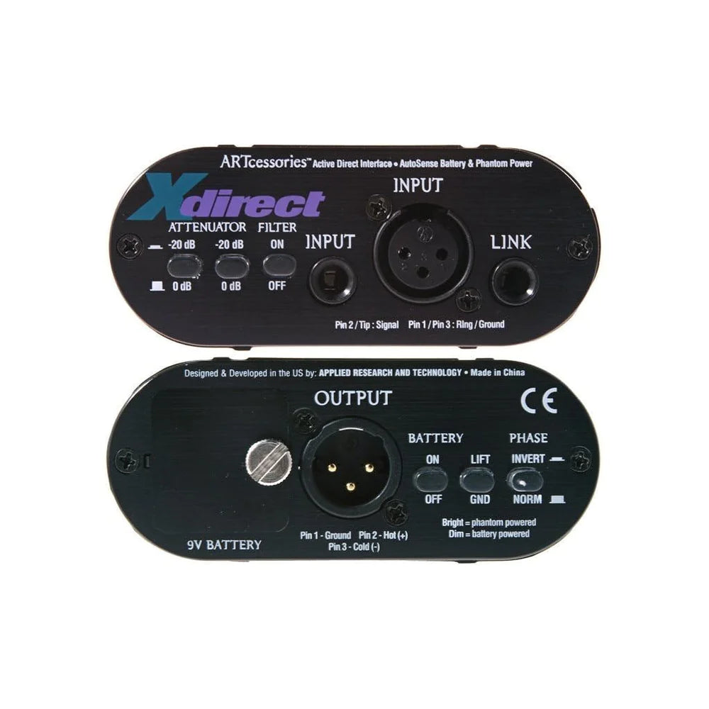 ART ProAudio XDIRECT ART-ACTIVE DI - ART XDIRECT Direct Box- a high quality interface that allows for connecting instrument, line, or speaker level signals to a mixer or other balanced input