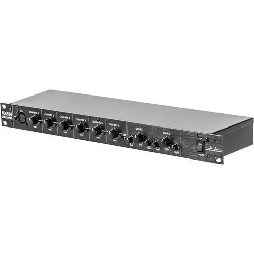 ART ProAudio MX624 ART 6CH 2 ZONE STEREO MIXER - ART MX624 6-Channel Stereo Mixer With Two Zone Outputs