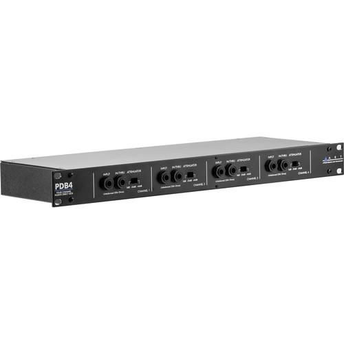 ART ProAudio PDB4 ART 4 CHANNEL RACK MNT DIRECT BOX - ART PDB4- Rackmountable 4-Channel Passive Direct Box