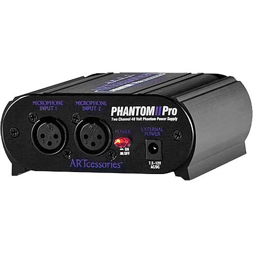 ART ProAudio PHANTOM2PRO ART - DUAL CH PHANTOM POWER SUPPLY - ART PHANTOM2PRO - Battery Operated Phantom Power Supply