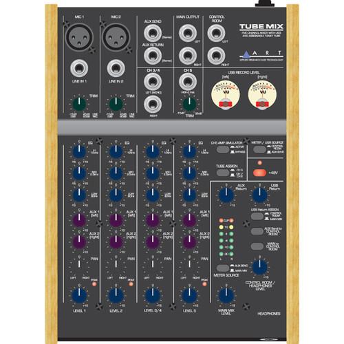 ART ProAudio TUBEMIX ART TUBE RECORDING MIXER - ART TUBEMIX 5-Channel Mixer With USB Interface
