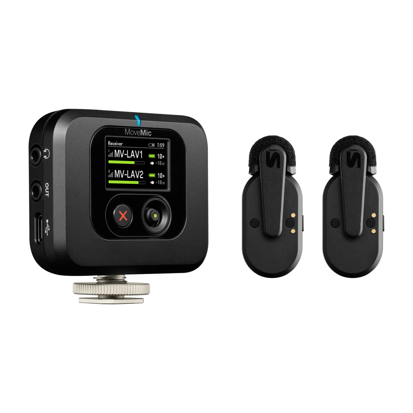 SHURE MV-TWO KIT-Z7 - Two-Channel Wireless Lavalier Microphone System With Receiver