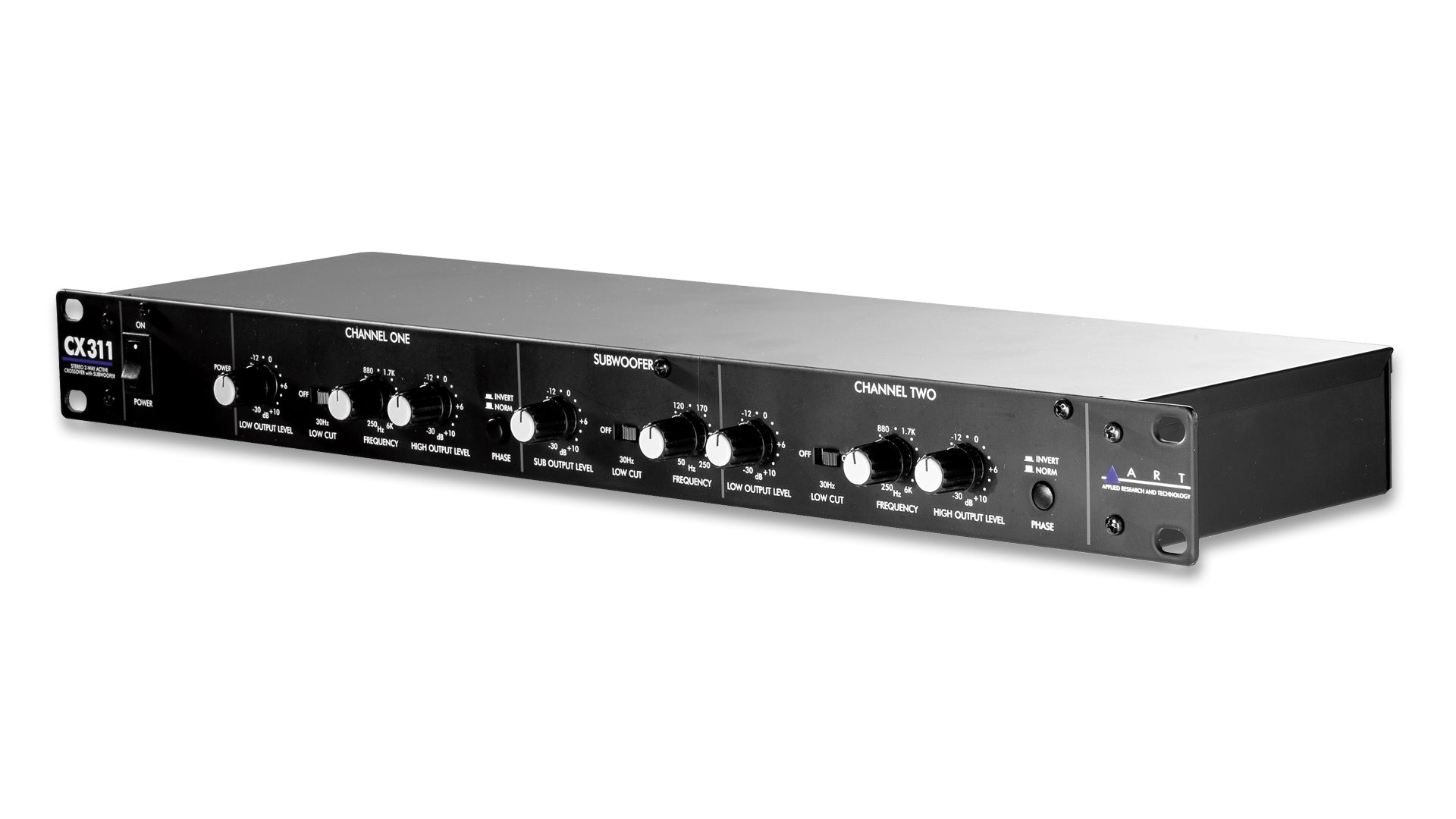 ART ProAudio CX311CE 2 WAY STEREO XOVER W/SUB OUT 230V - CX311 – 2way Crossover with Subwoofer Out