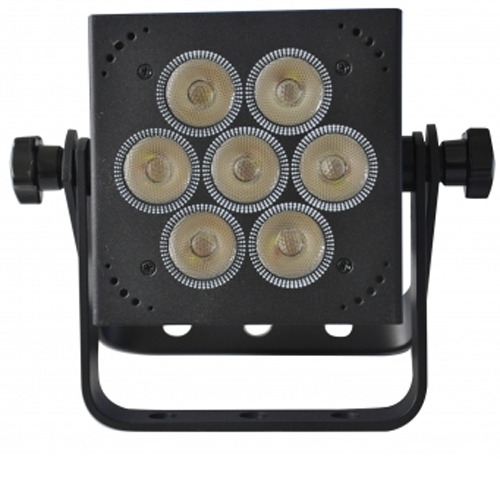 DICE 6 BW CASE - 6 fixtures of 7x 12W RGBAW+UV 6-in-1 LEDs, and super long-life internal Lithium-Ion battery system with charging rolling case of 8 units.