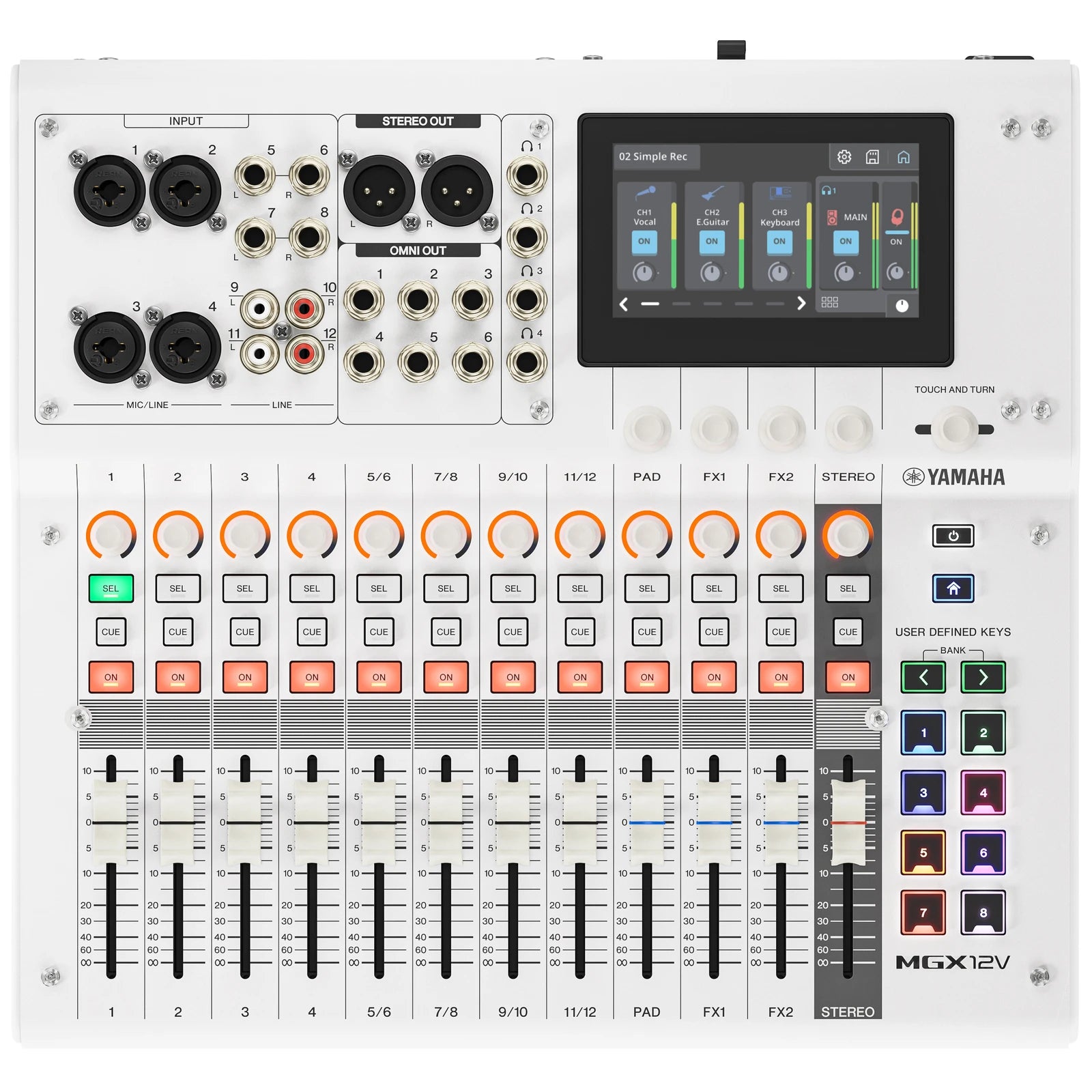 YAMAHA MGX12V - 18-Channel Digital Mixing Console with Video Interface