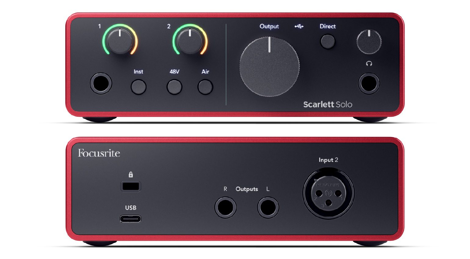FOCUSRITE Scarlett Solo 4rd Gen - 1 + 1 In / 2 out USB Audio Interface