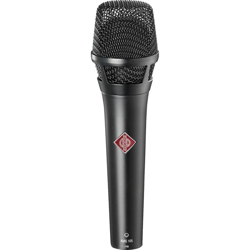 Neumann KMS 105 BK Supercardioid handheld with K 105 capsule, KMS Pouch and SG 105 - Neumann KMS 105 BK - Live Vocal Condenser Microphone (Black)