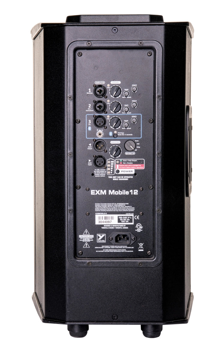 YORKVILLE EXMMOBILE12- Battery Powered Portable Bluetooth PA System