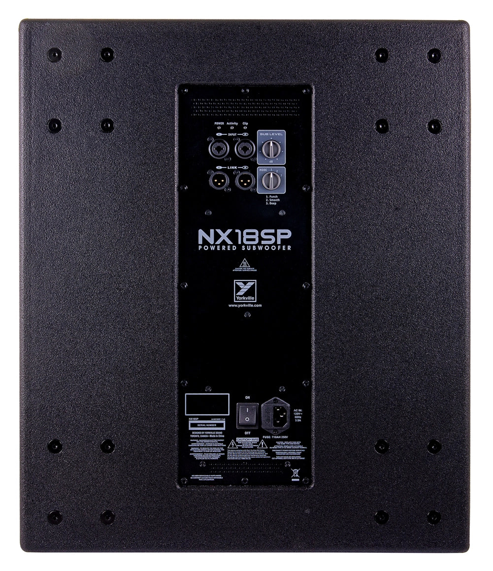 YORKVILLE NX18SP - 8” Woofer with 4” Voice Coil 2400 WATT
