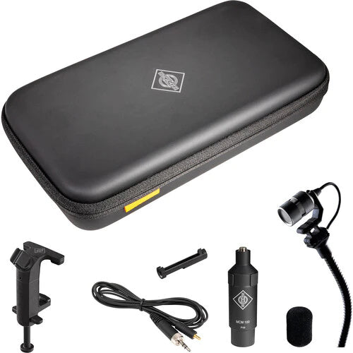 Neumann MCM 114 SET GUITAR Complete set for guitar, ukulele, dobro, acoustic bass, cello. Includes (1) KK 14, (1) SH 150, (1) KC 1, (1) AC 31, (1) WS 110, (1) MCM 100, (1) MC 9, (1) Soft case.