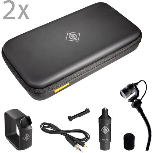 Neumann MCM 114 STEREO SET PIANO Cardioid Miniature Clip-On Microphone System Includes (2) KK 14, (2) SH 150, (2) KC 1, (2) AC 31, (2) WS 110, (2) MCM 100, (2) MC 8, (2) Soft case.