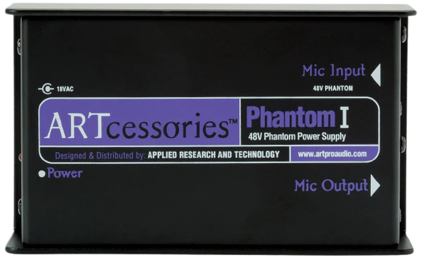 ART ProAudio PHANTOM1 ART PHANTOM POWER SUPPLY - ART PHANTOM1 Single-Channel Phantom Power Supply