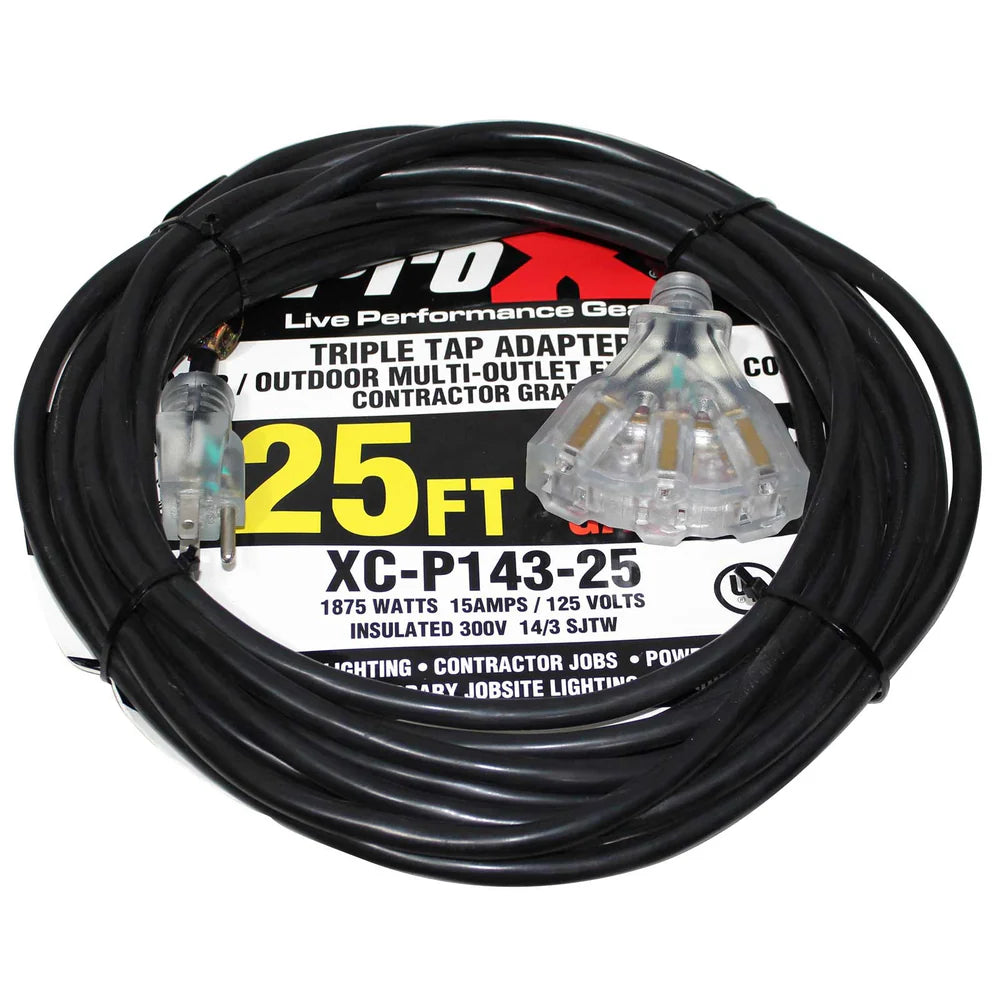 PRO-X- XC-P143-25 - ProX XC-P143-25 110v To 110v Female Power Cord - 25ft
