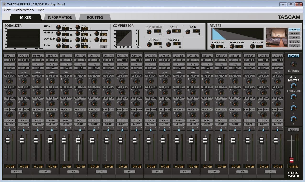 TASCAM SERIES 208I - 20 IN/8 OUT USB Audio/MIDI Interface