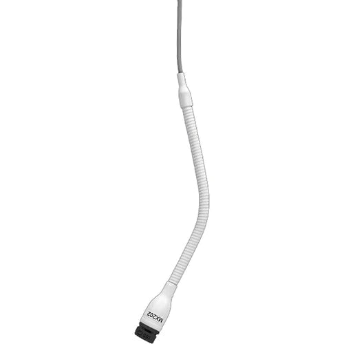 Shure MX202W-A/N Microphone Overhead - Shure MX202W-A/N Microflex Overhead Microphone with No Mic Cartridge with Stand Mount Adapter and XLR Connector - White