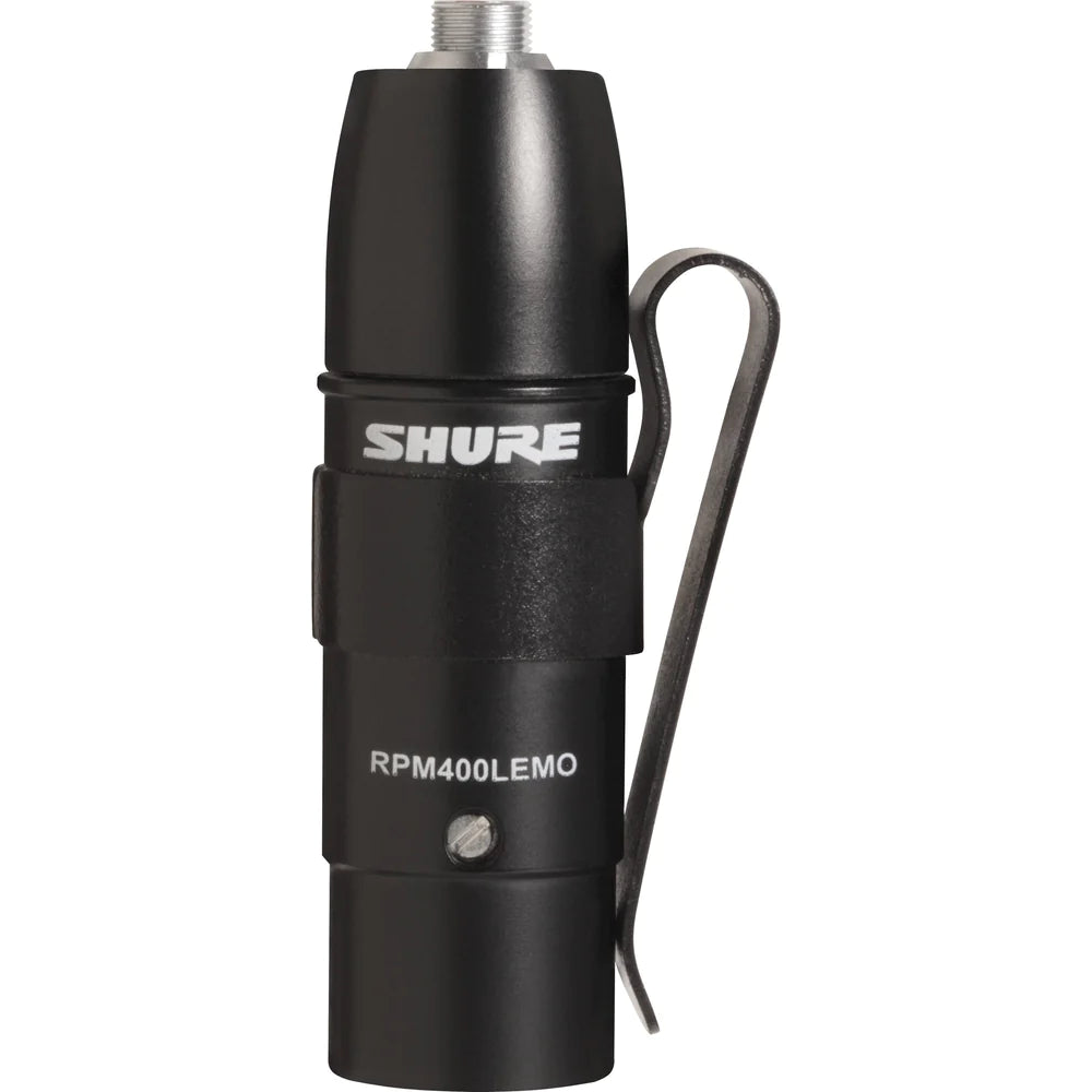 Shure RPM400LEMO Microphone Preamp - Shure RPM400LEMO Wired TwinPlex Microphone Preamp with Belt Clip (LEMO3 to XLR)