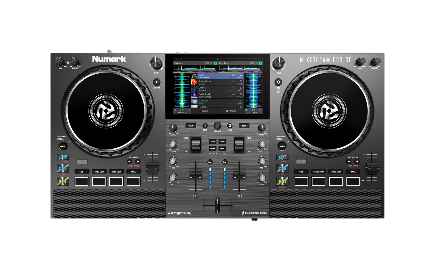 NUMARK MIXSTREAM PROGO - Battery-Powered Standalone Streaming DJ Controller with Amazon Music