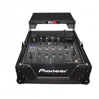 PRO-X- XS-M12LTBL - ATA Flight Hard Case For Large Format 12 Universal Dj Mixer w/Laptop Shelf (Black On Black)