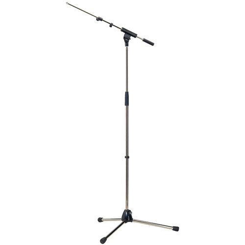 K&M 210/8-BLACK Stand Mic - K&M 210/8 Telescoping Tripod Microphone and Boom (Black)