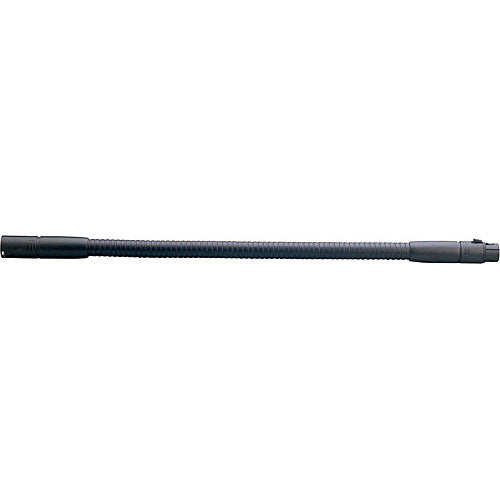 K&M 230/4-BLACK Gooseneck - K&M 230/4 Flexible Gooseneck with XLR Female Plug and XLR Connector Bushing (16") (Black)