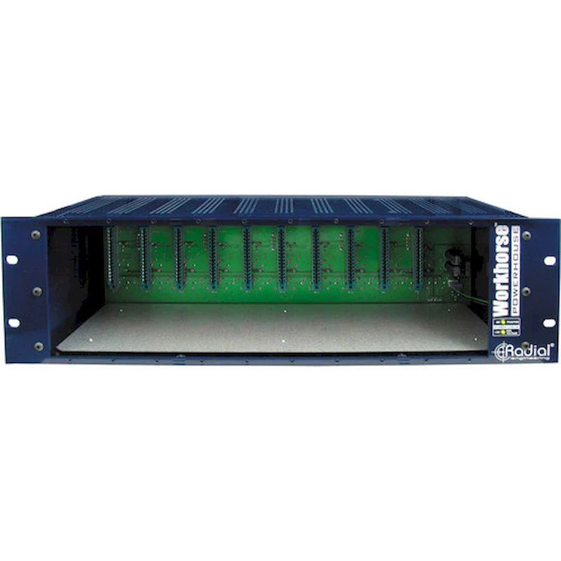 Radial Powerhouse - Radial Engineering POWERHOUSE 500 Series 10 Slot Power-Rack 19" 3RU, 1600 mA Power Supply
