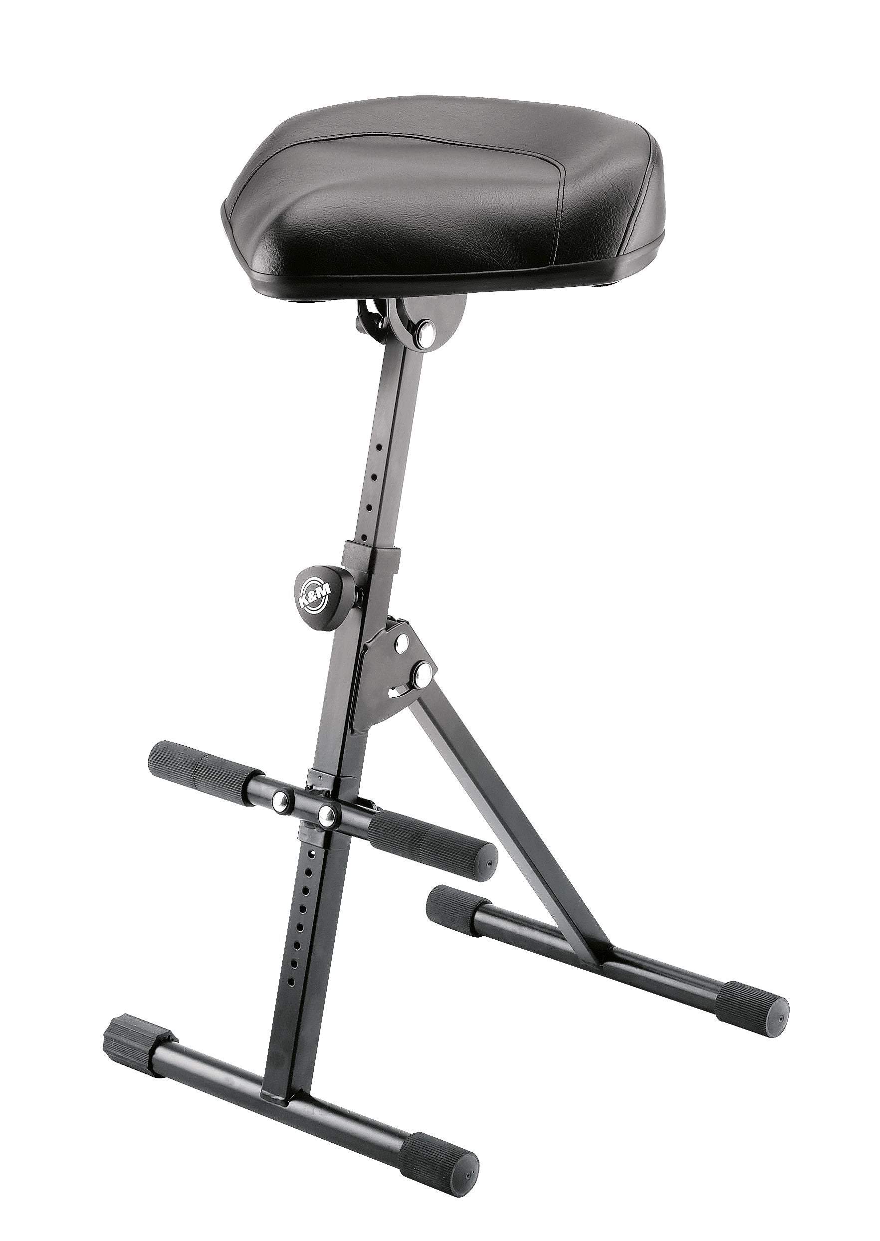 K&M 14045-BLACK Drum Throne - Black Stool imitation leather