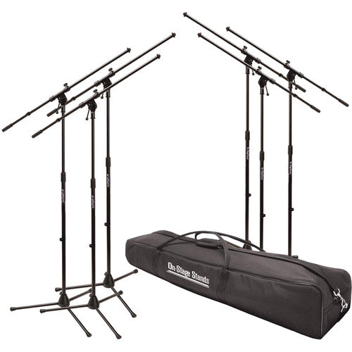 ON STAGE MSP7706 - On-Stage MSP7706 Euroboom Microphone Stand Bundle with Bag (6 Stands)