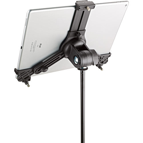 K&M 19790-BLACK Stand AV Monitor - K&M 19790 iPad/Tablet Holder (5/8" Thread)