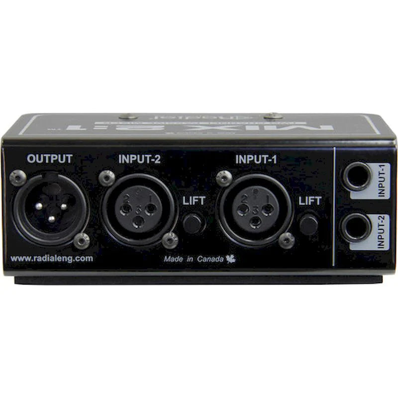 Radial MIX 2:1 -Radial Engineering MIX 2:1 2-Channel Audio Combiner & Mixer