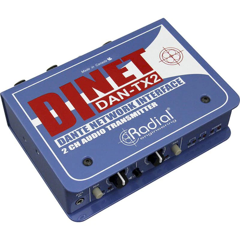 Radial DiNet DAN-TX2 - Radial Engineering DINET DAN-TX2 2-Channel Dante Network Transmitter