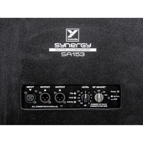 YORKVILLE SA153 - Yorkville SA153 Synergy Array Series 15" 3-Way Powered Portable PA Speaker