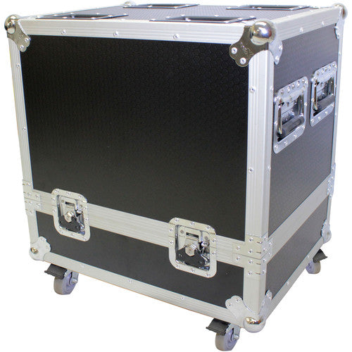 PROX-X-RCF-HDL6A LA X2W Speaker Road Case - Line Array Flight Case for 4 RCF HDL6-A HDL26-A Speakers W/Wheels