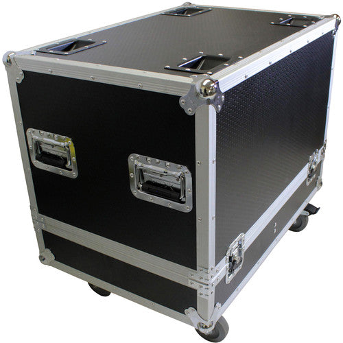 PROX-RCF-HDL6A LA X4W Speaker Road Case - Line Array Flight Case for 4 RCF HDL6-A HDL26-A Speakers W/Wheels
