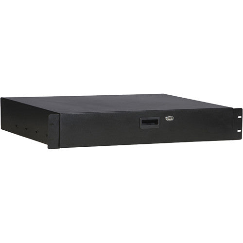 ON STAGE RDL1000 - On-Stage RDL1000 Locking Rack Drawer (Black, 1 RU)