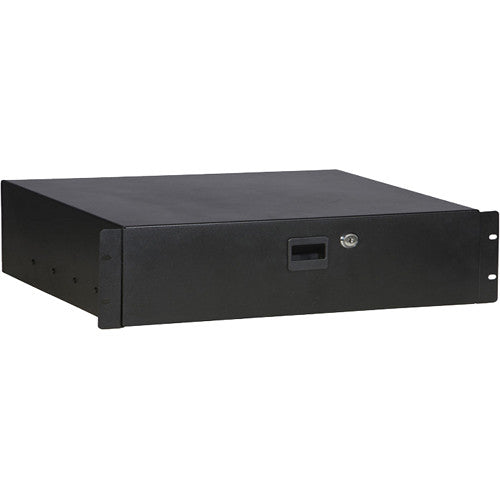 ON STAGE RDL2000 - On-Stage RDL2000 Locking Rack Drawer (Black, 2 RU)