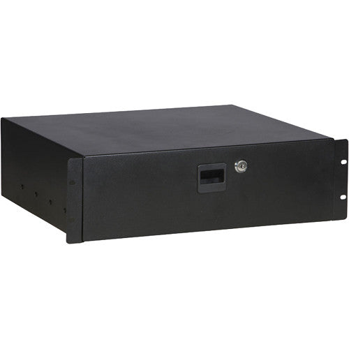 ON STAGE RDL3000 - On-Stage RDL3000 Locking Rack Drawer (Black, 3 RU)