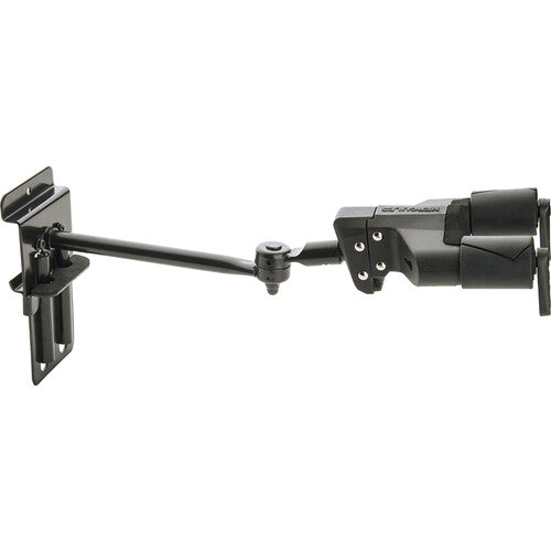 ON STAGE GS7650SB - HERCULES Stands GSP50SB Auto-Swivel, Auto-Grip Yoke Hanger for Guitar/Bass (Slatwall Mount, Short Arm)
