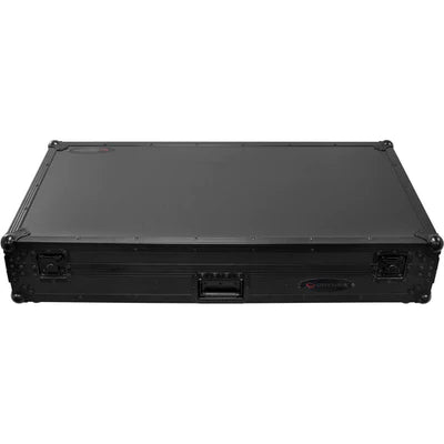 Odyssey FZGS12CDJWXD2BL Case DJ Gear - Odyssey Extra-Deep Coffin Flight Case with Glide Platform for 12" DJ Mixer and Two Large-Format Media Players - All Black