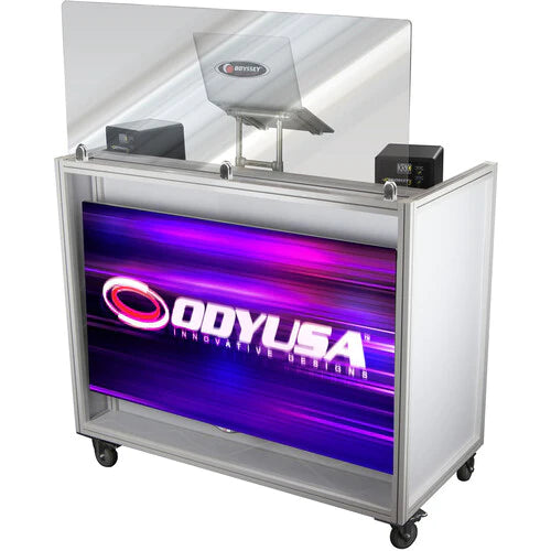 Odyssey MDJ55W Stand DJ Equipment - Odyssey Majestic Portable DJ Booth with Flat Screen Monitor Cabinet - 55"