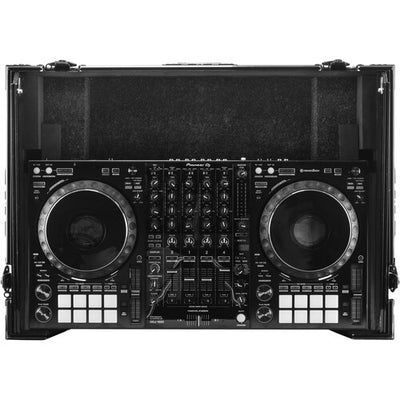 Odyssey FZGSDDJ1000BL1UCW DJ Case - Odyssey Pioneer DDJ-1000/DDJ-1000SRT 1U Flight Zone Case with Glide Platform and Corner Wheels - Black