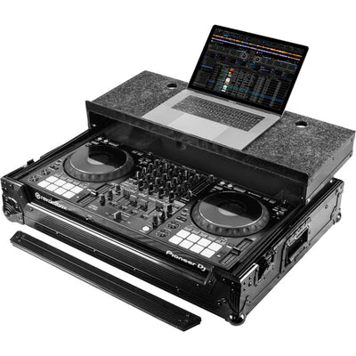 Odyssey FZGSDDJ1000BLCW DJ Case - Odyssey Pioneer DDJ-1000/DDJ-1000SRT Flight Zone Case with Glide Platform and Corner Wheels - Black