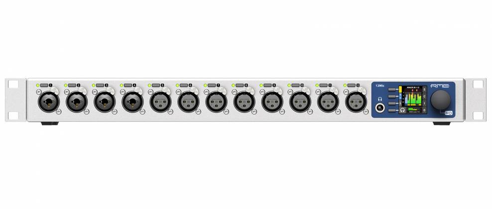 RME 12 Mic -12-Channel, digitally controlled High-End Mic Preamp with integrated MADI and AVB, 19" 1RU