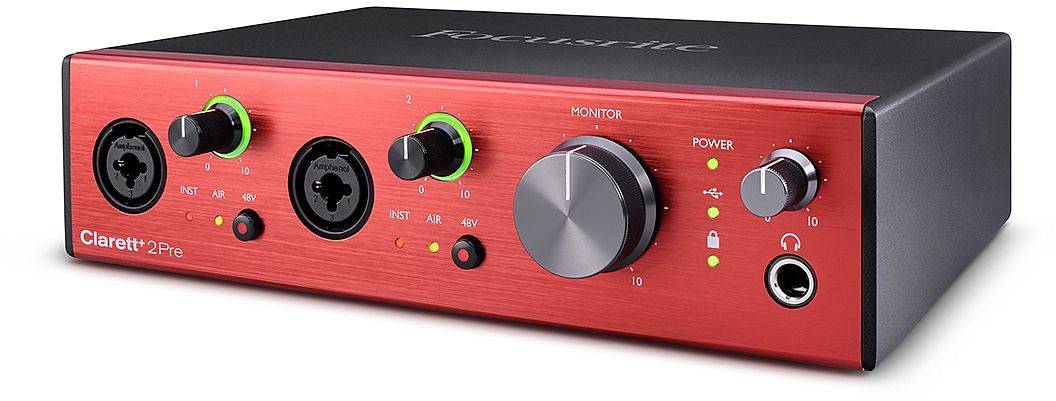 FOCUSRITE CLARET PLUS 2PRE +- PURE-SOUNDING 10-IN / 4-OUT AUDIO INTERFACE
