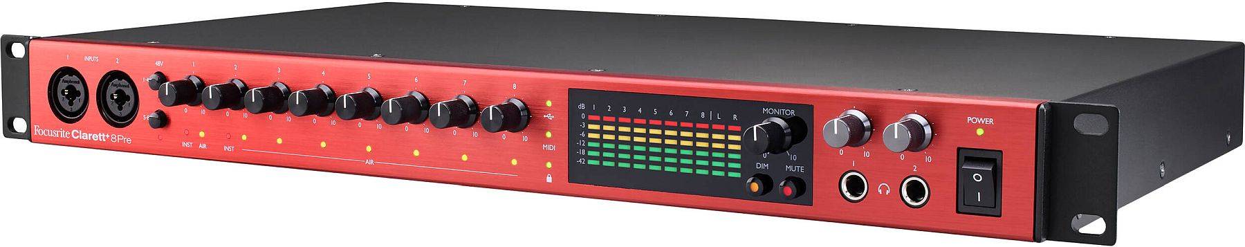 FOCUSRITE CLARETT+8PRE - POWERFUL STUDIO-GRADE 18-IN / 20-OUT AUDIO INTERFACE