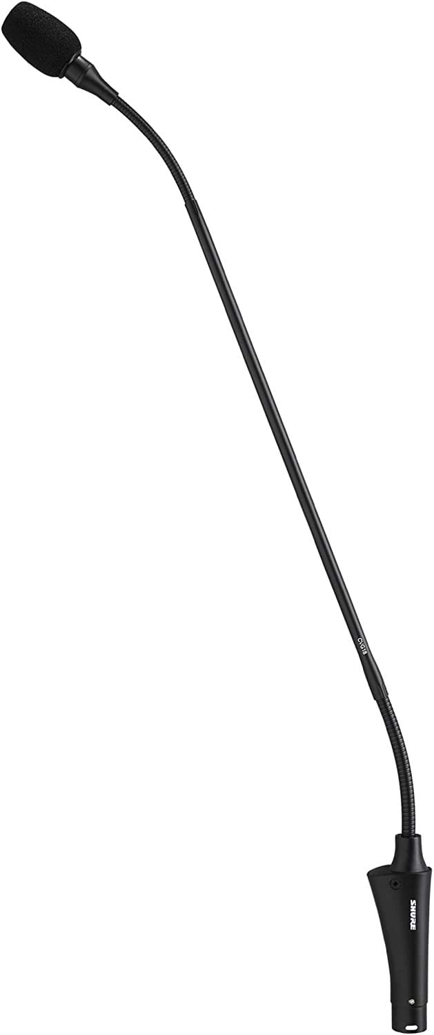 Shure CVG12-B/C - 12 Inch Cardioid Podium Mic with In-line Preamp - Black